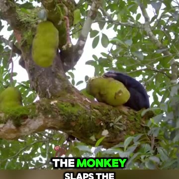 This monkey slaps the squirrel and snatches its bread! 👋🐒🥺🐿️