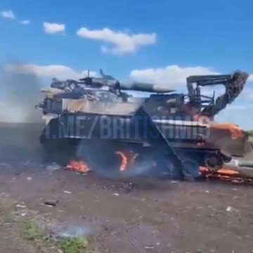 Russian Soldier Films Burning Buk SAM Launcher