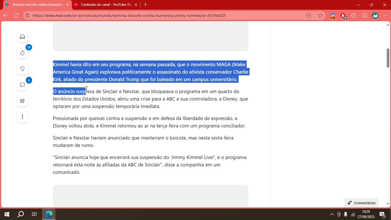 Termina boicote contra humorista Jimmy Kimmel