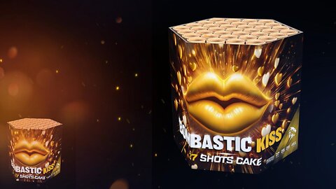Bombastic Kiss - 37 Schots - Vuurwerk Cake