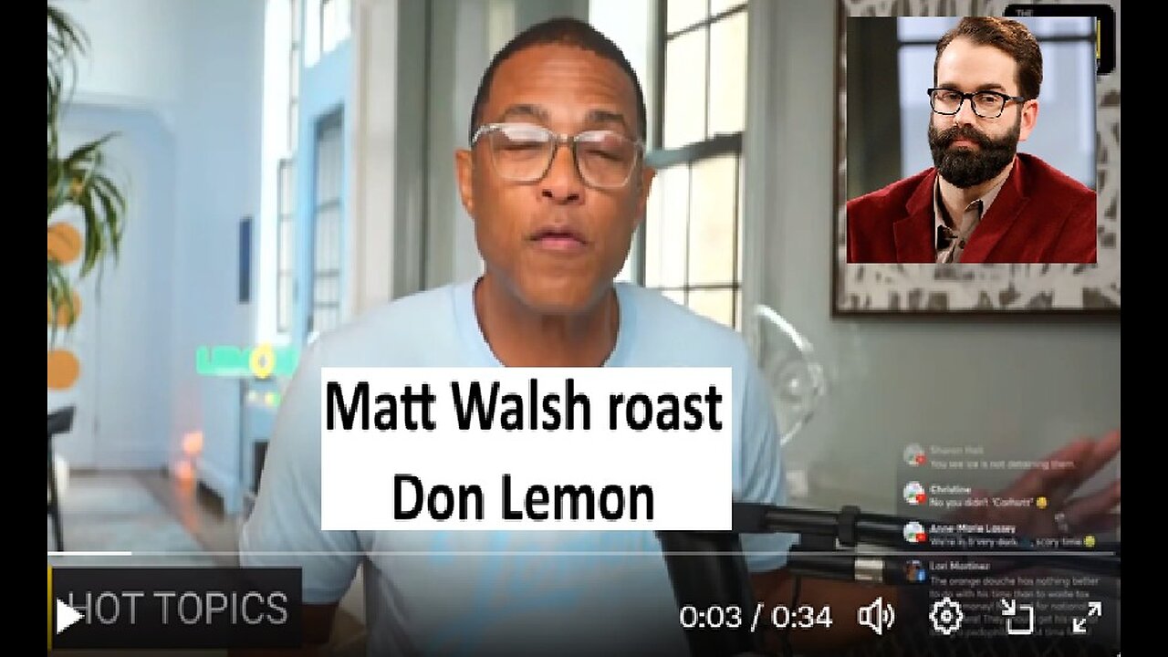 Matt Walsh roast Don Lemon who claims white men are violent