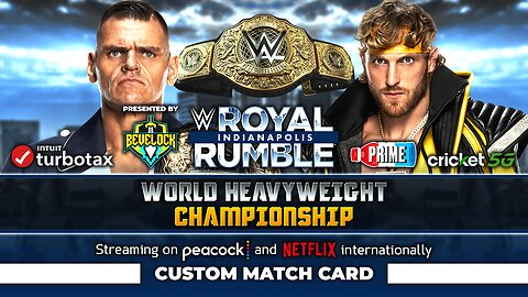 Royal Rumble 2025: Gunther vs. Logan Paul - Custom Match Card