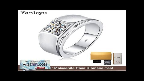 Yanleyu 1.0 Carat Moissanite Ring For Men Pure Solid 18K White Gold Review