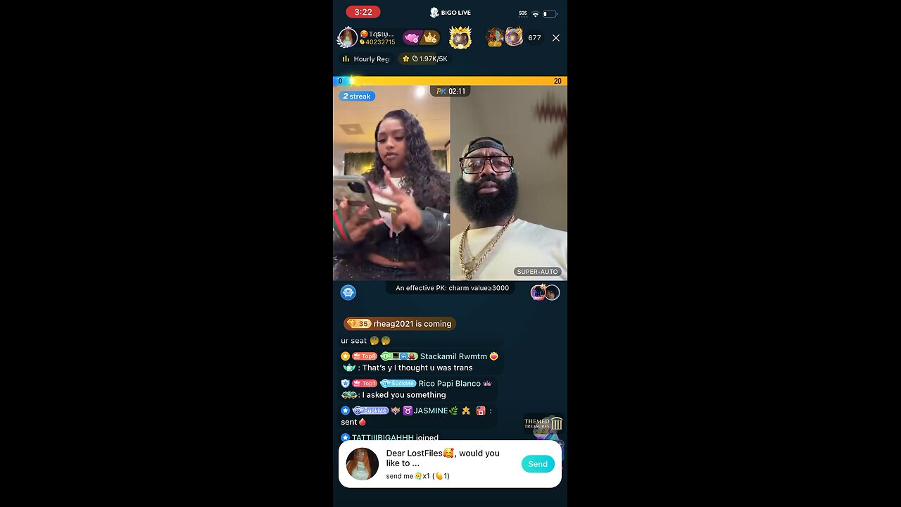 Tasty Mocha and BeautyGoddess misunderstanding over the The David guy 👀 a bigo mess