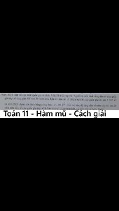 Toán 11: Năm 2021, dân số của một quốc gia ở châu Á là 19 triệu người. Người ta ước tính rằng