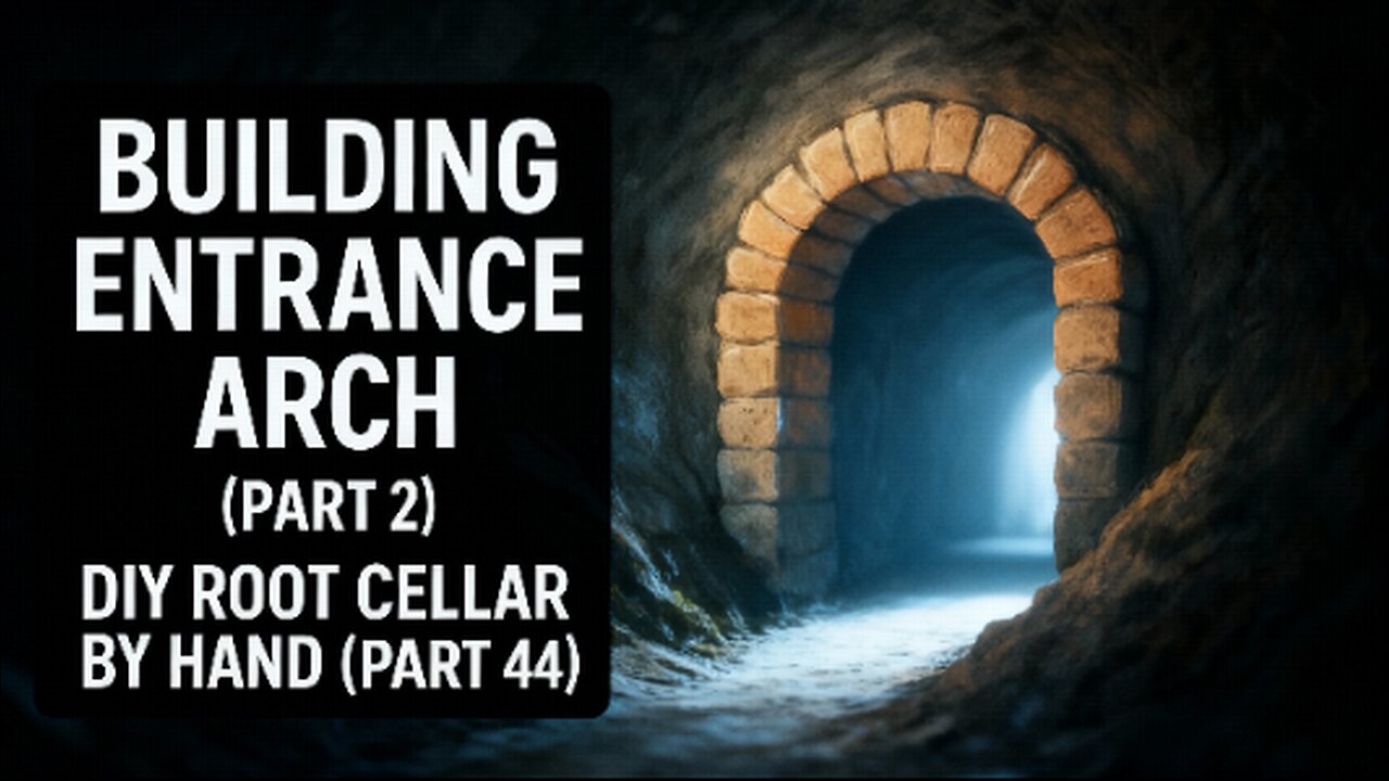 Building entrance arch (Part 2) | DIY Root Cellar by Hand (Part 44)