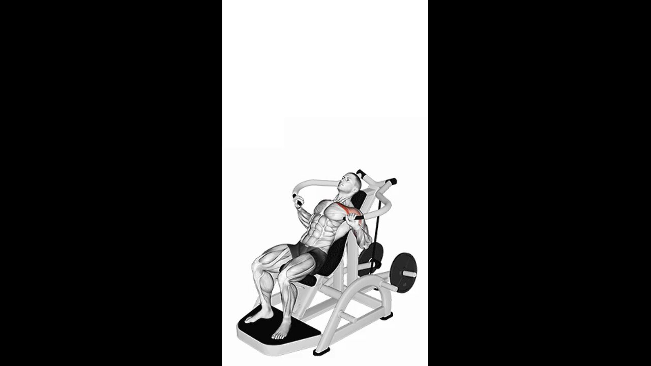 Lever Incline Chest Press Exercise.