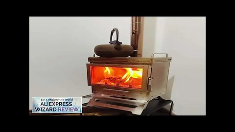 Camping Folding Firewood Fireplace Wood Burner Hot Tent Stove with Chimney Portable Review