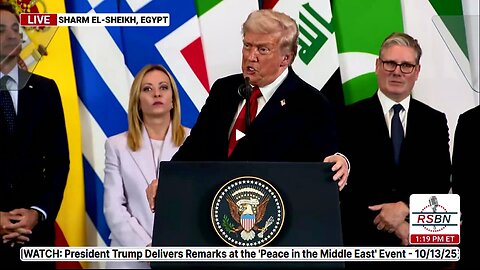 WATCH: President Trump Delivers Remarks at the 'Peace in the Middle East' Event - 10/13/25
