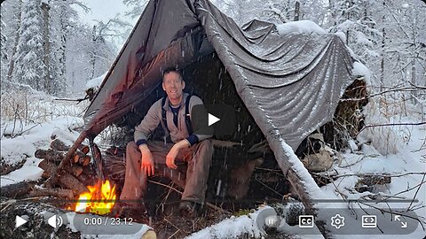 Camping in Snowstorm With No Tent, No Sleeping Bag