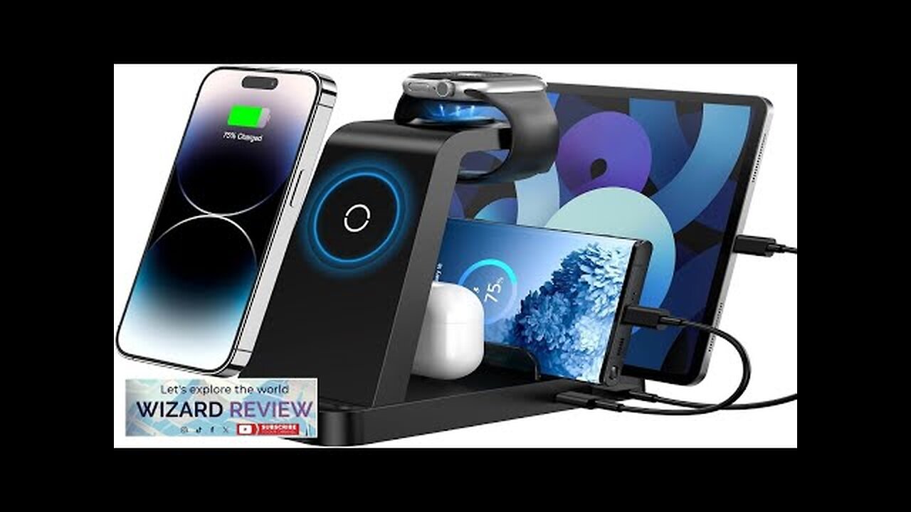 Wireless Charger for iPhone 5 in 1 Charging Station for Multiple Review