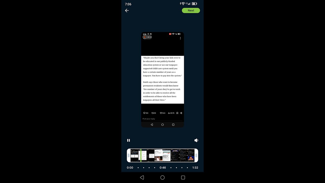 Premier Danielle Smith musing about new immigration reforms, such as preventing newcomers from acces