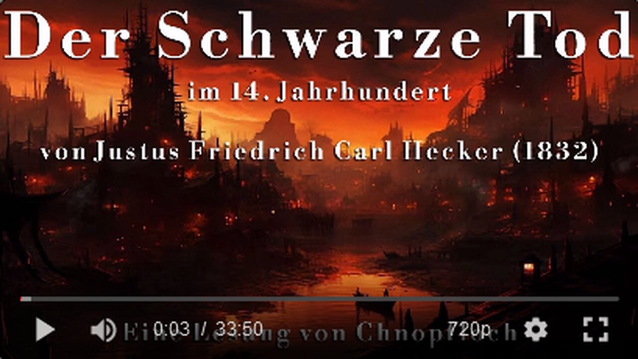 Der Schwarze Tod im 14. Jahrhundert 26.o9.2025 Chnopfloch Lesung