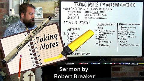 Taking Notes (in Your Bible and Notebook)