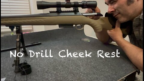 The fix for stock with low comb height- No Drill Cheek Rest