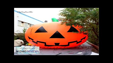 Outdoor House Halloween Decorative Huge Inflatable Smiling Pumpkin Head Balloon With LED Review