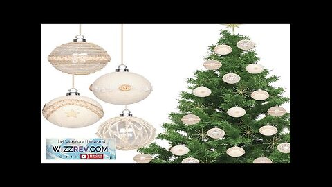 SY Super Bang 12PCS Christmas Ornaments Set 3.14"/80MM Linen Rustic Shatterproof Christmas Review