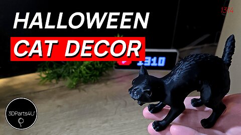 😺 Halloween Cat Decor - 3D Printed Halloween Decorations - Halloween 3D Printables