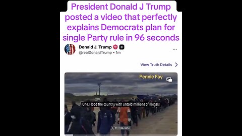 President Trump posted a video explaining Democrats plan for single Party rule