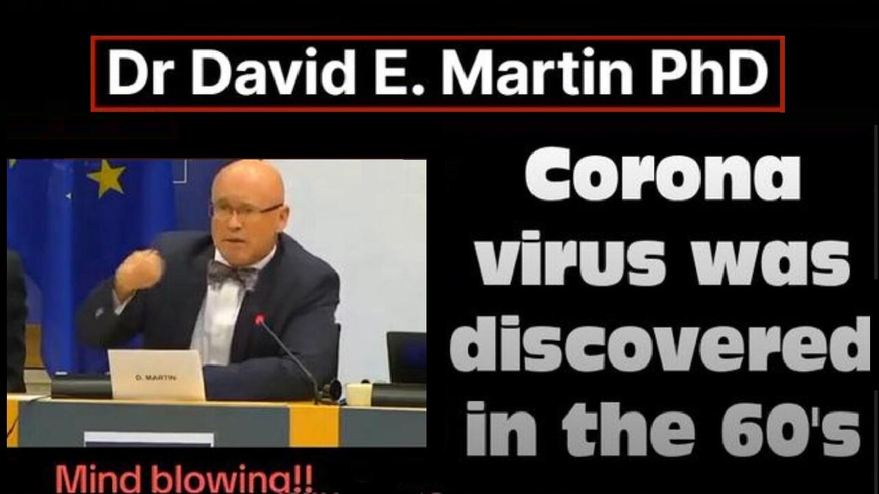 Dr David Martin Coronavirus was discovered in the 60's. They've been planning this for a long time