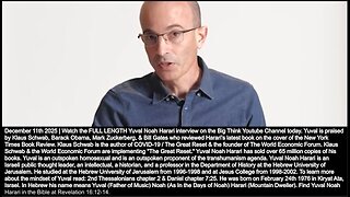 Change Time & Laws? | "There Is No Mechanism In Christianity to Identify & Correct Mistakes In the Bible...the Ten Commandments, Endorse Slavery." - Yuval Noah Harari (12/11/2025) + "AI Can Write a New Bible." + Daniel 7:25