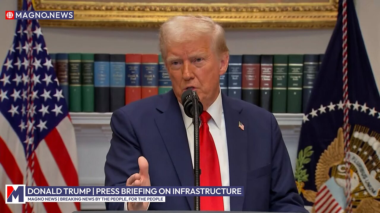 The White House | President Donald Trump holds Infrastructure Press Briefing (Jan 21, 2025) [LIVE]