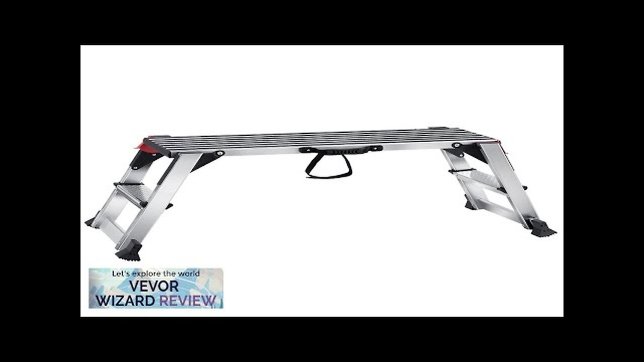 VEVOR Folding Work Platform 660 lbs Load Capacity Aluminum Drywall Stool Ladder Review