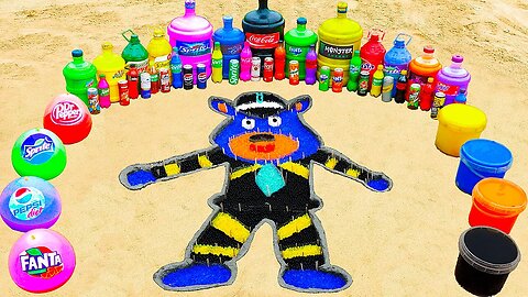 How to make Rainbow Sheriff Labrador with Orbeez, Pepsi, Coca Cola, Fanta vs Mentos & Popular Sodas