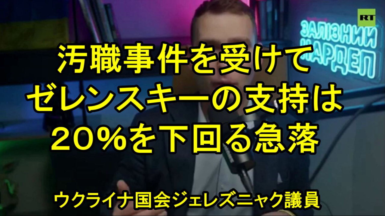ゼレンスキーの支持率が20％を下回る急落