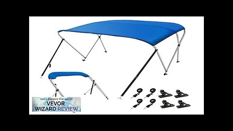 VEVOR 3 Bow Bimini Top Boat Cover 900D Polyester Canopy with 1" Review