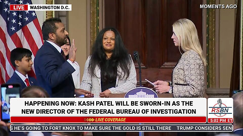 WATCH: Kash Patel Swears In to Become the Director of the FBI - 2/21/25