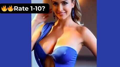 🔥 Rate Her Body in This Sexy Blue Dress 1-10? 😍 Supermodel 4K