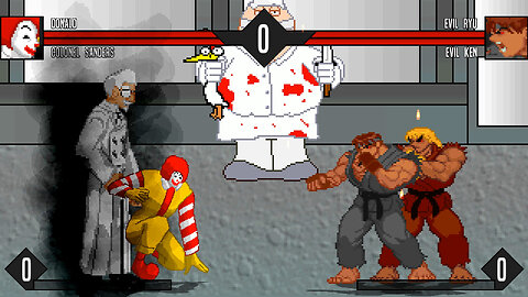 MUGEN - Donald & Colonel Sanders vs. Evil Ryu & Evil Ken - Download
