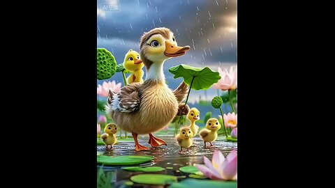 "माँ बत्तख और उसके नन्हे बच्चे"��। #hindistory #motherduck #ducklingslove #animalstories