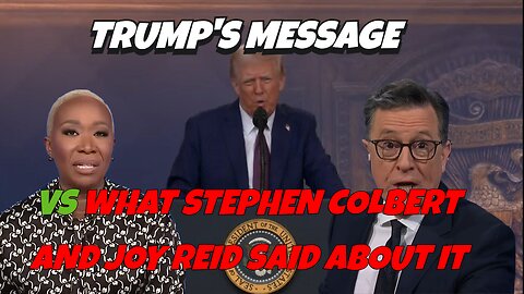 Most Important Parts Of Trump's Speech VS Colbert and Joy Reid