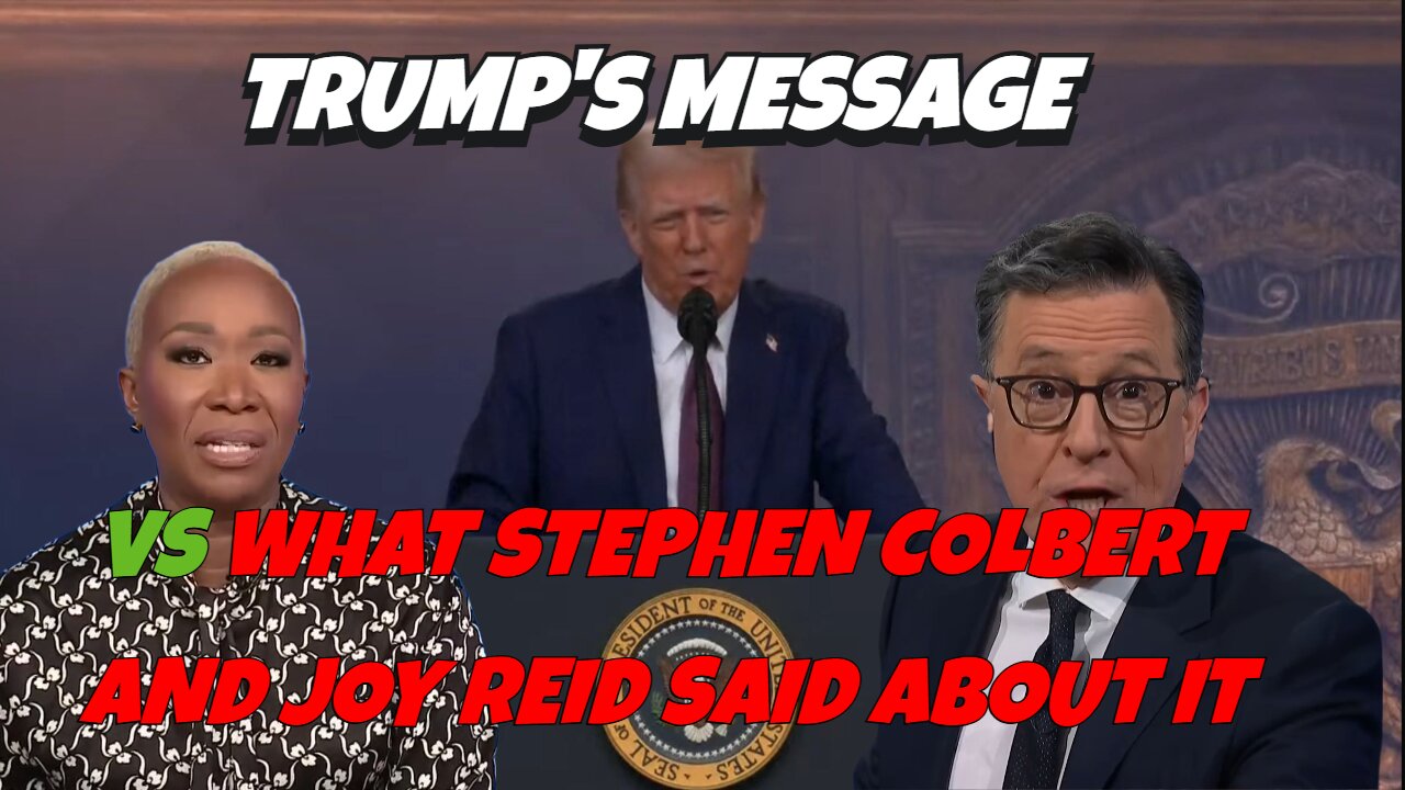 Most Important Parts Of Trump's Speech VS Colbert and Joy Reid