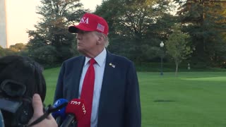 President Trump Gaggles with the Press Upon Arrival to the White House