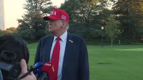 President Trump Gaggles with the Press Upon Arrival to the White House