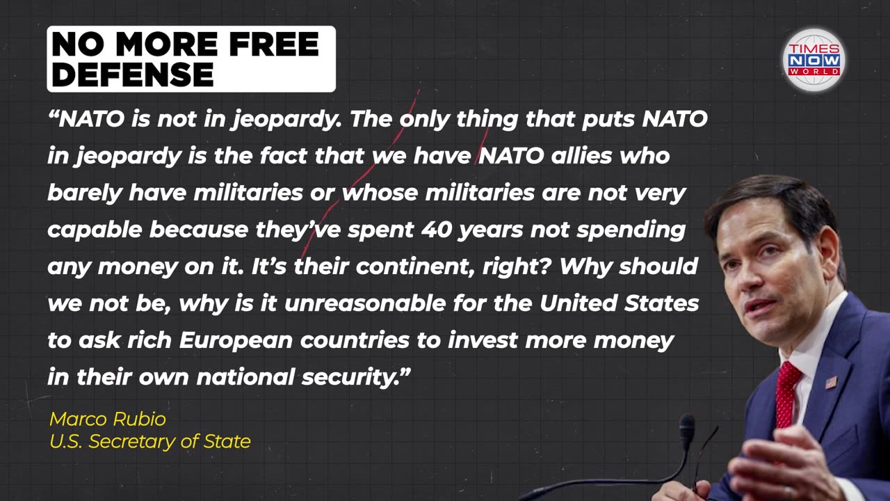 Wealthy But Weak? Rubio Humiliates NATO Allies for Letting Their Armies Rot Times Now World.