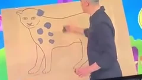 Creepy male Host on ABC Channel's 'Play School' (for toddlers) wears makeup？