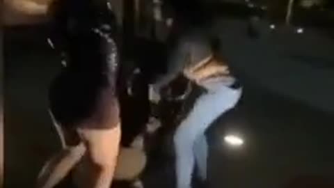 Chicks fighting in streets in Netherlands