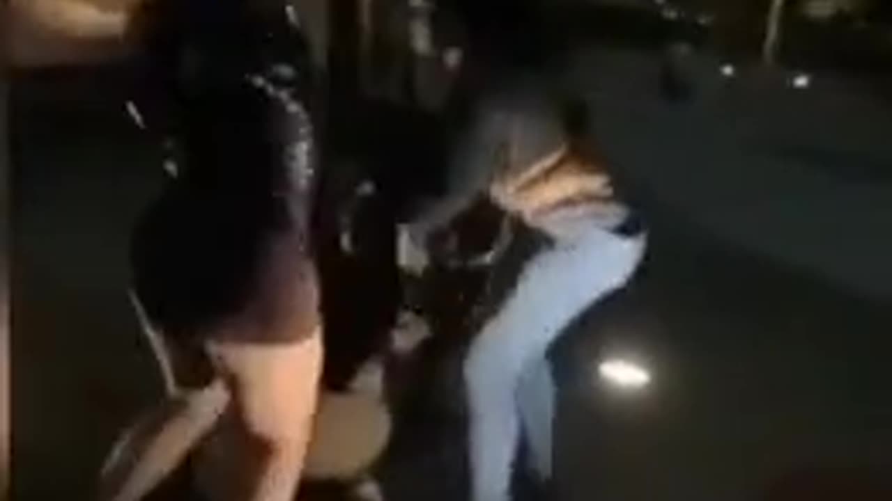 Chicks fighting in streets in Netherlands