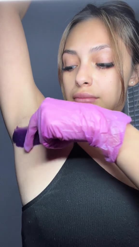 Underarm Waxing with Sexy Smooth Purple Seduction Hard Wax | Esthetician Review @allexiscelestee