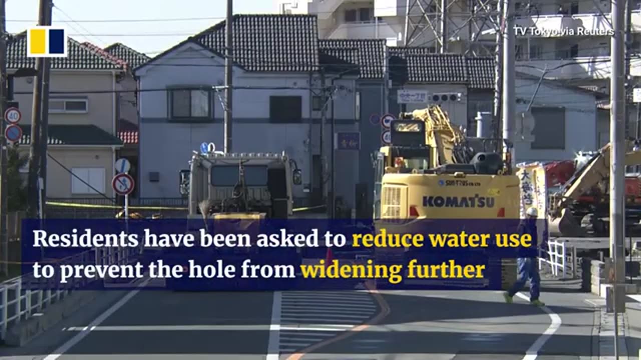 Truck driver missing for 3 days in Japan sinkhole