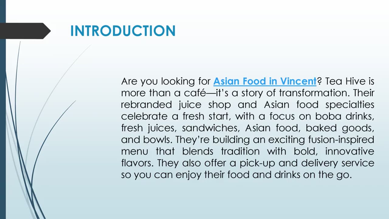 Are you looking for Asian Food in Vincent?