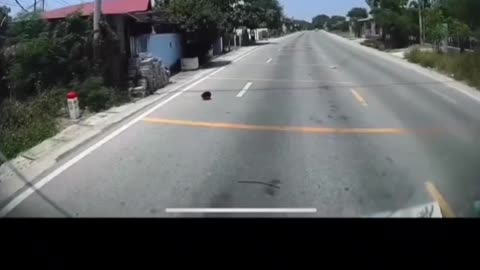 🚨😱 Bike Rider Crosses Highway Blindly — High-Speed Truck Appears Suddenly!