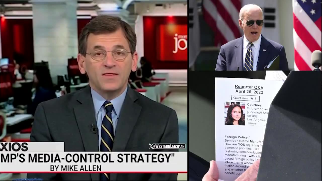 LEFT: "MSNBC’s Lemire: White House Reforms Shape the Narrative" RIGHT: "Biden’s Scripted Moment: