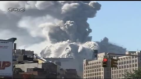 911 North Tower Demolition - Rooftop Explosions And Chimney Clouds NHK Zoomed