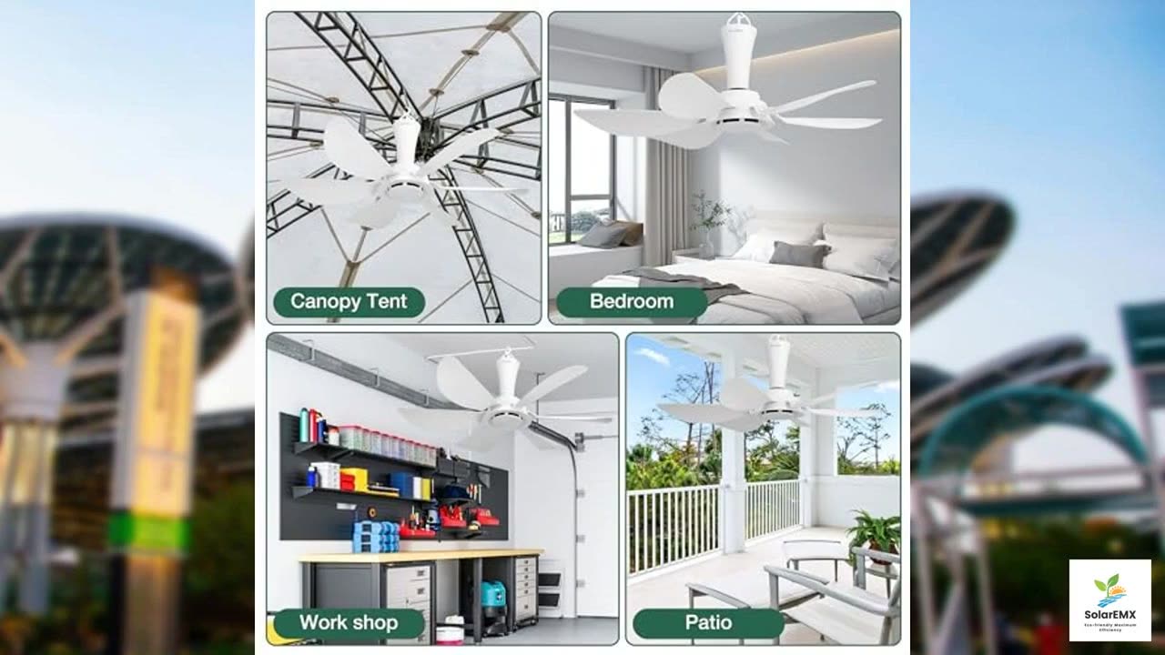 Roodike 22.5" Small Ceiling Fan for Outdoor Gazebo