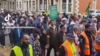 Imagine living on this street and this enormous Taliban march comes walking past!